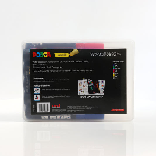 POSCA PC-17K Pack of 10 Colour Collection Box