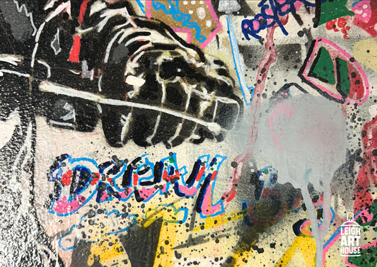 Biker Girl Canvas - S.Brown 60cm x 60cm