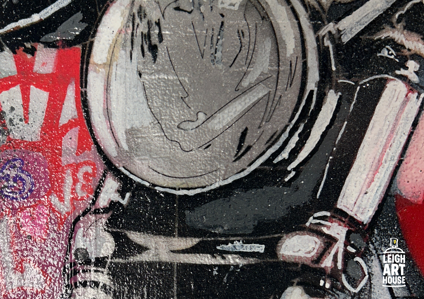 Biker Girl Spray Painted Canvas 60cm x 60cm