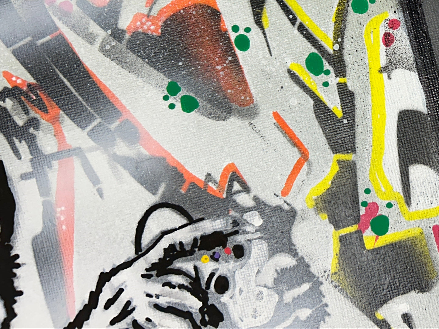 Monkey Gamer Spray Painted Canvas 40x30cm