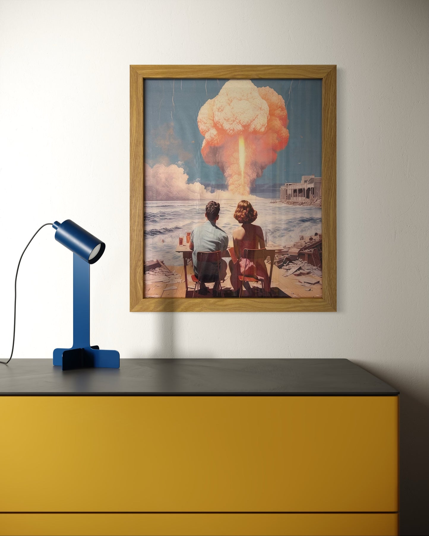 Apocalyptic Beach Scene Print (Framed)
