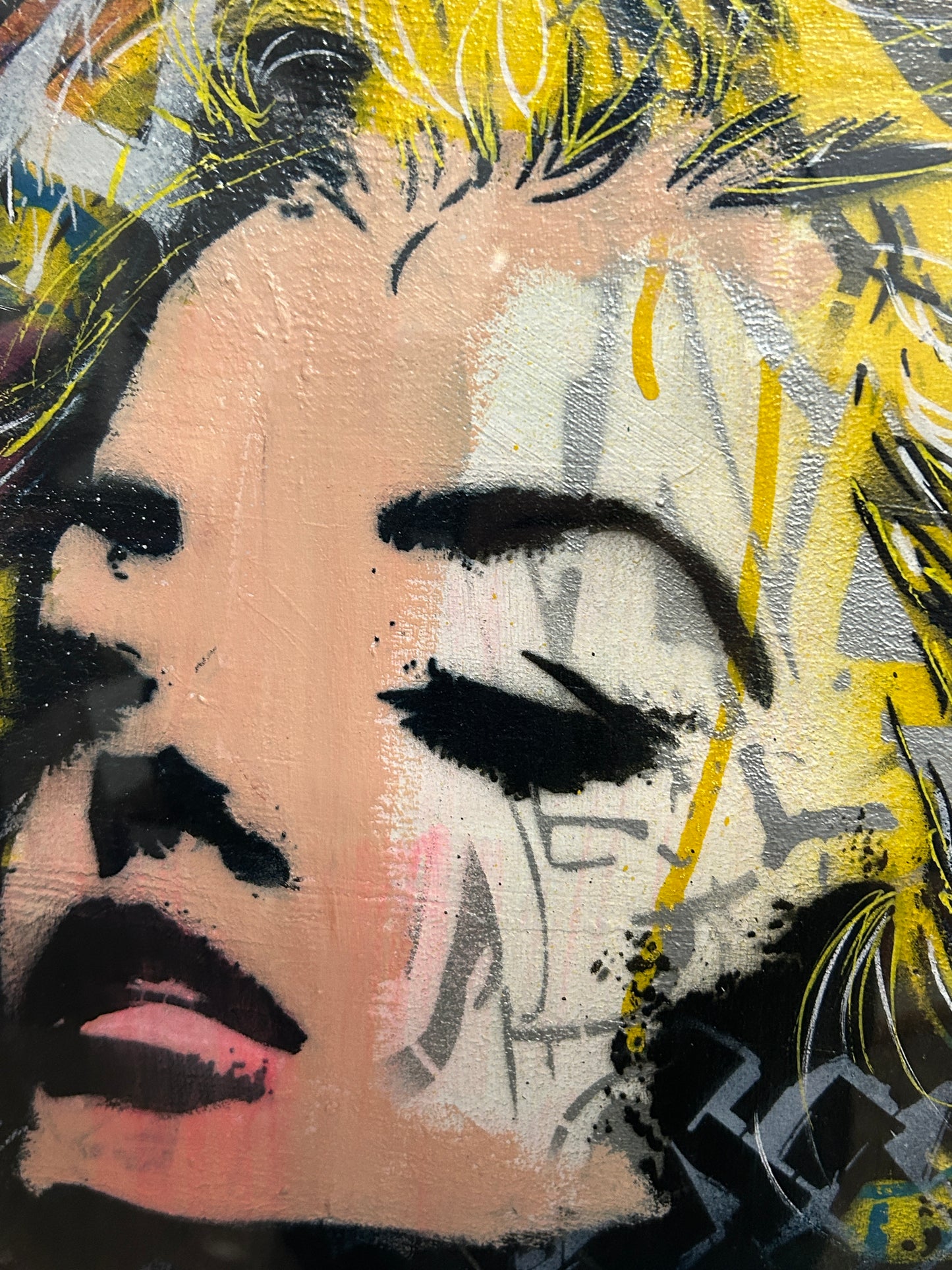 Pop Art Marilyn Portrait (Framed)
