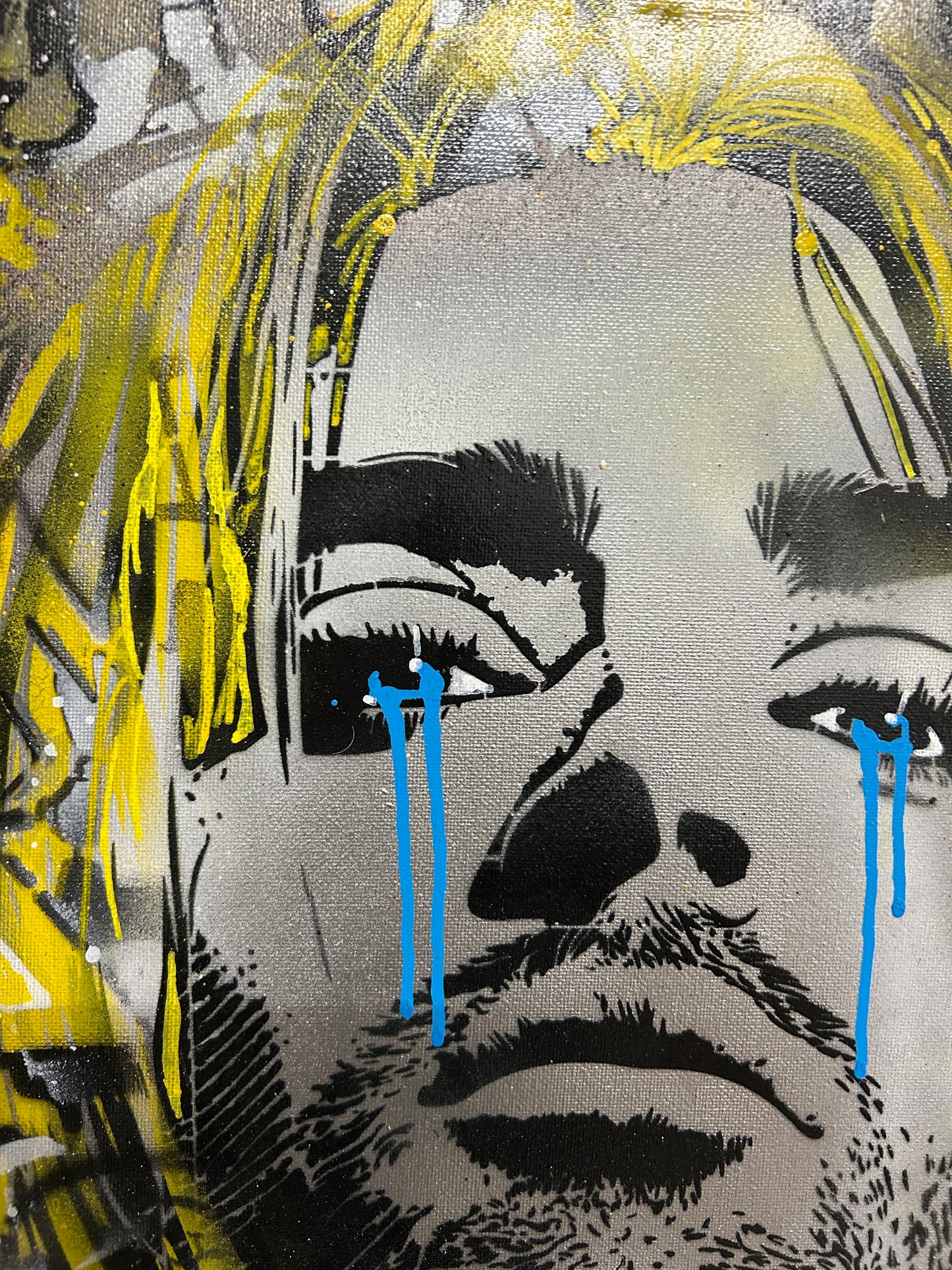 Kurt Cobain Spray Painted Canvas