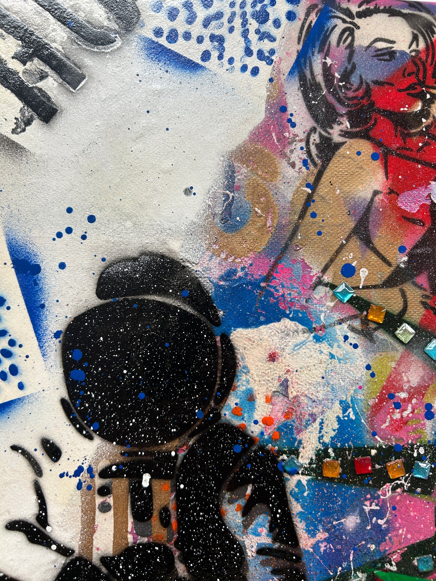 Graffiti Liberty Street Art Canvas