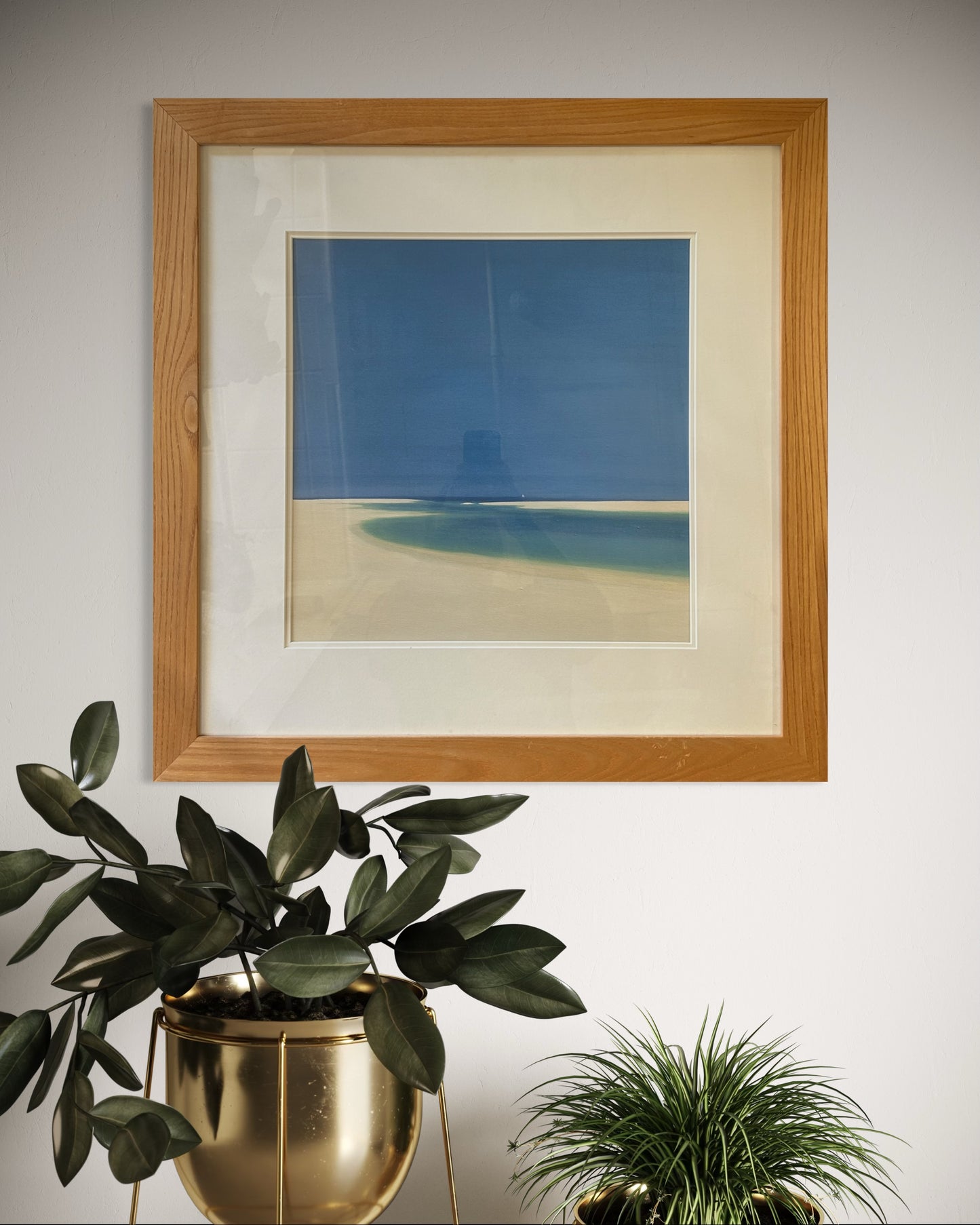 Minimalist Coastal Horizon (Framed)
