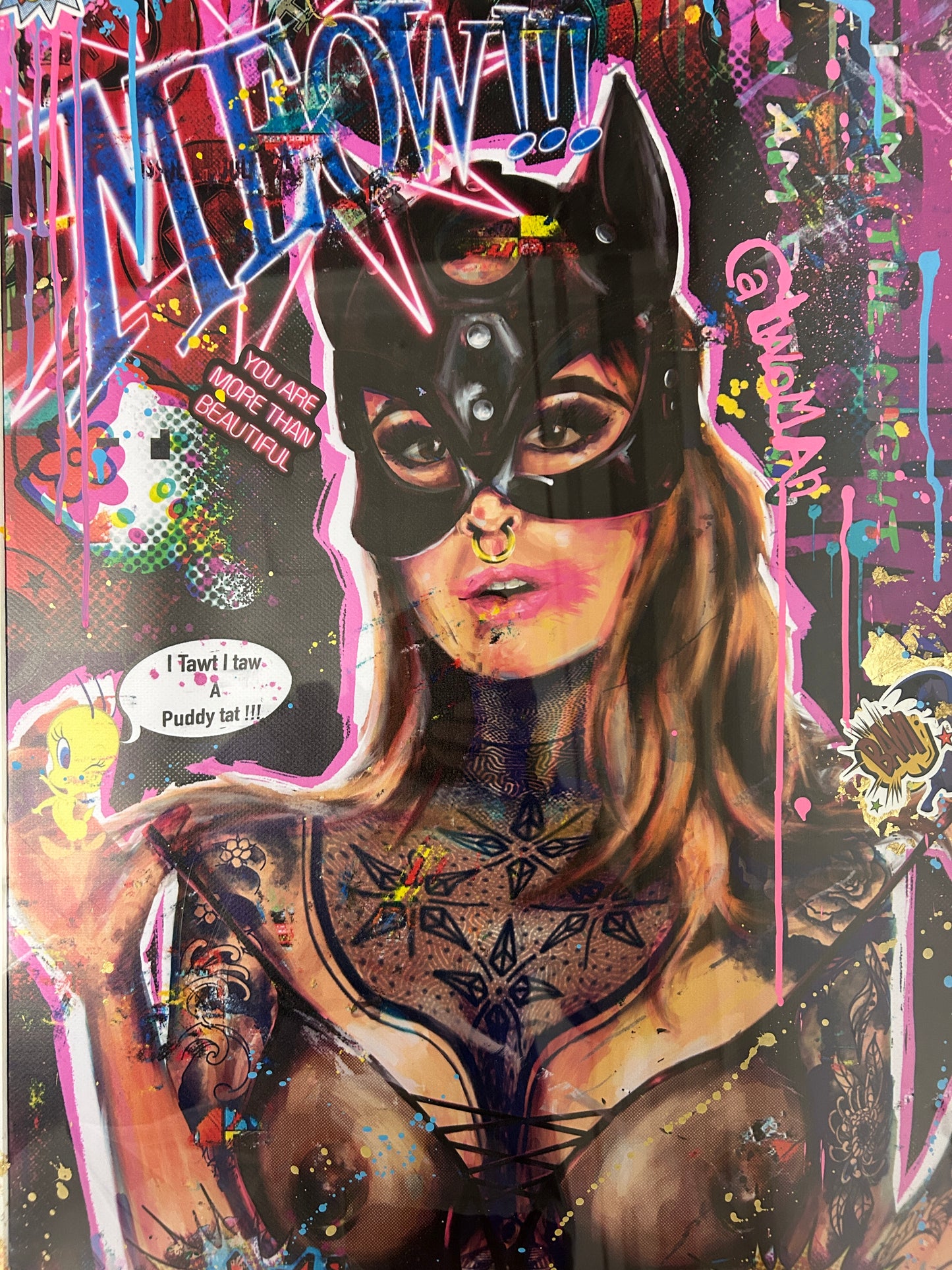 Mrs Flange Puddy Tatts (Framed) 61cm x 100cm