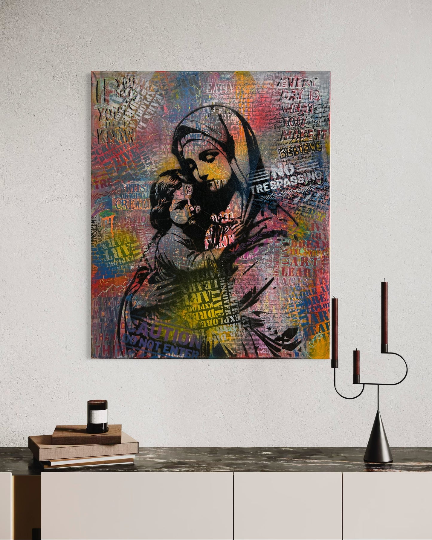 Madonna & Child Canvas S.Brown