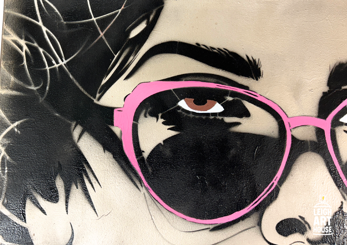 Retro Girl Spray Painted Canvas 60cm x 60cm