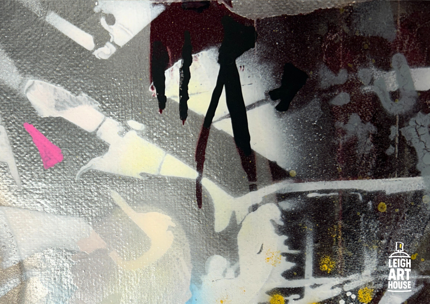 Rockstar Girl Spray Painted Canvas 36x28cm