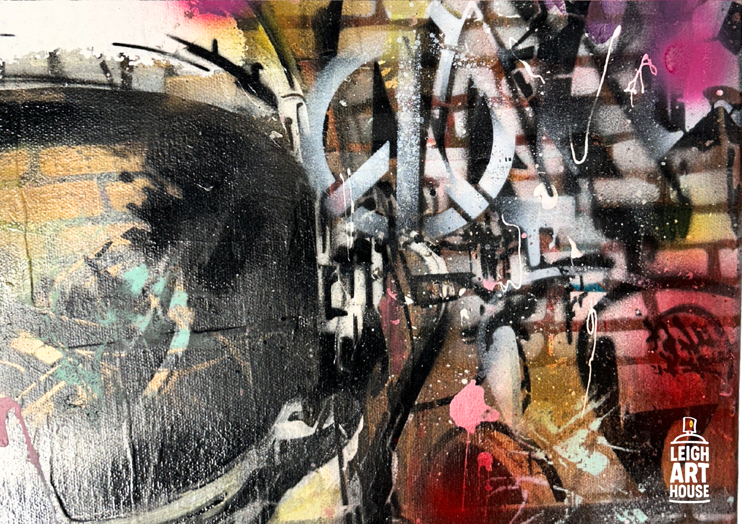 Spaceman Spray Painted Canvas 60x50cm