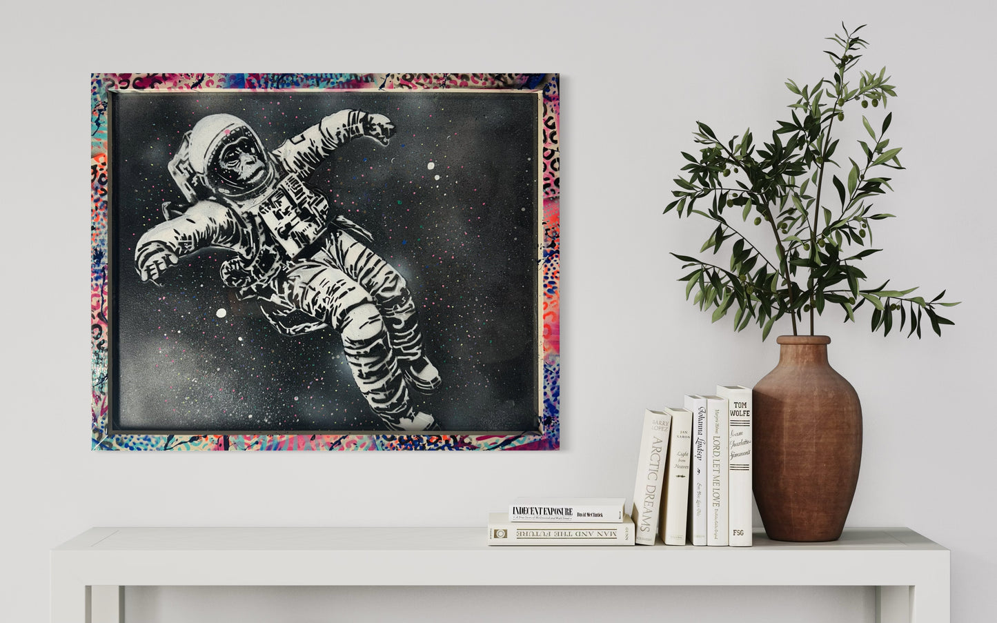 Space Monkey (Framed) 44cm x 54cm