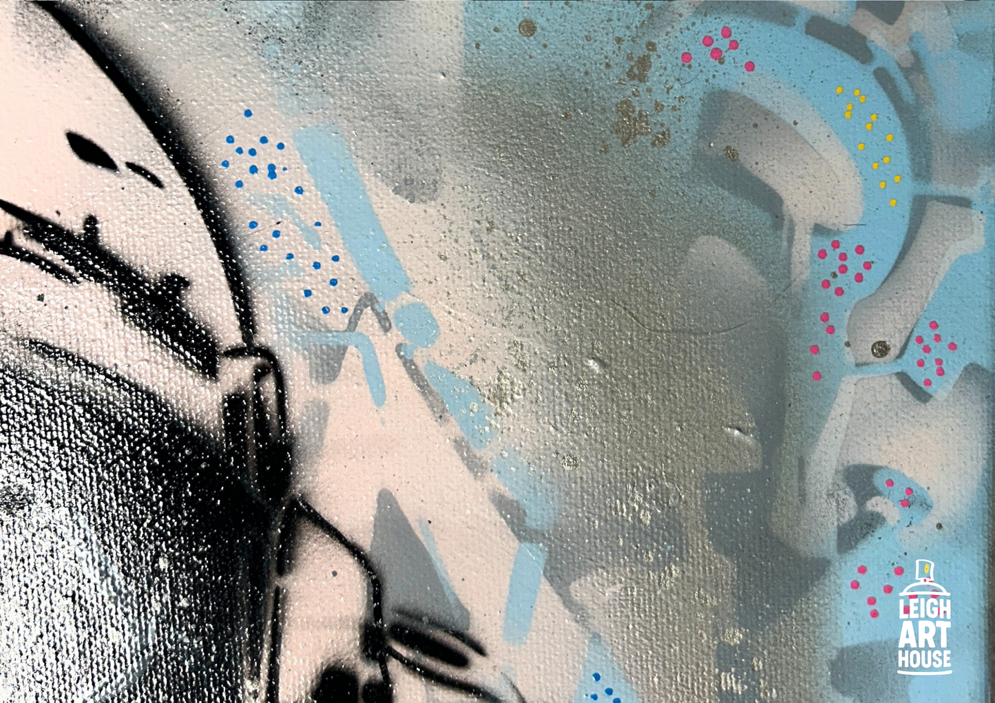 Space Mona Spray Painted Canvas 56x46cm