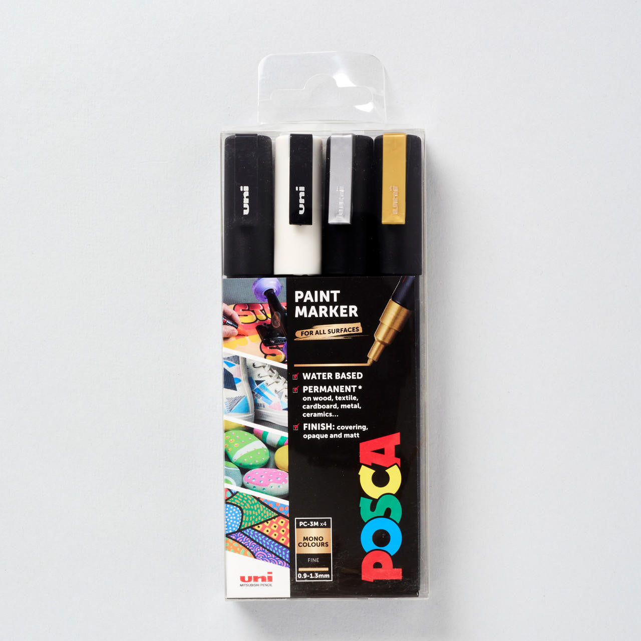 Uni Posca - PC-3M Mono Tones 4 Pack