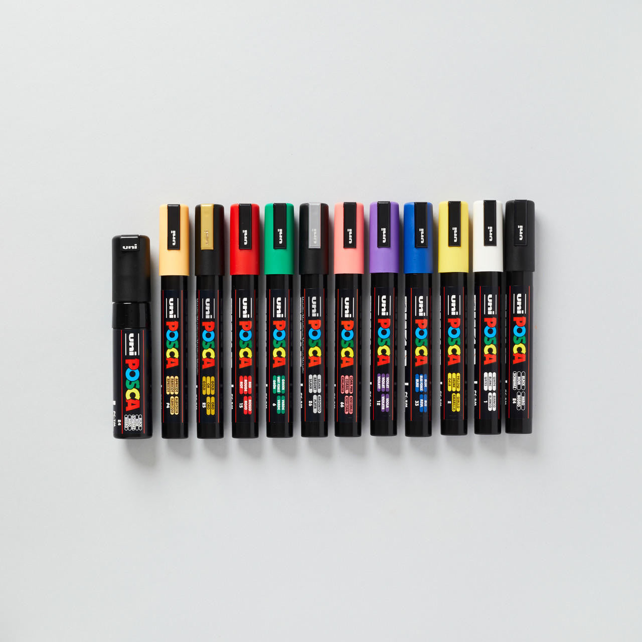 Uni-ball Posca Standard Colour PC-5M | 7M Marker Pens 12 Pack
