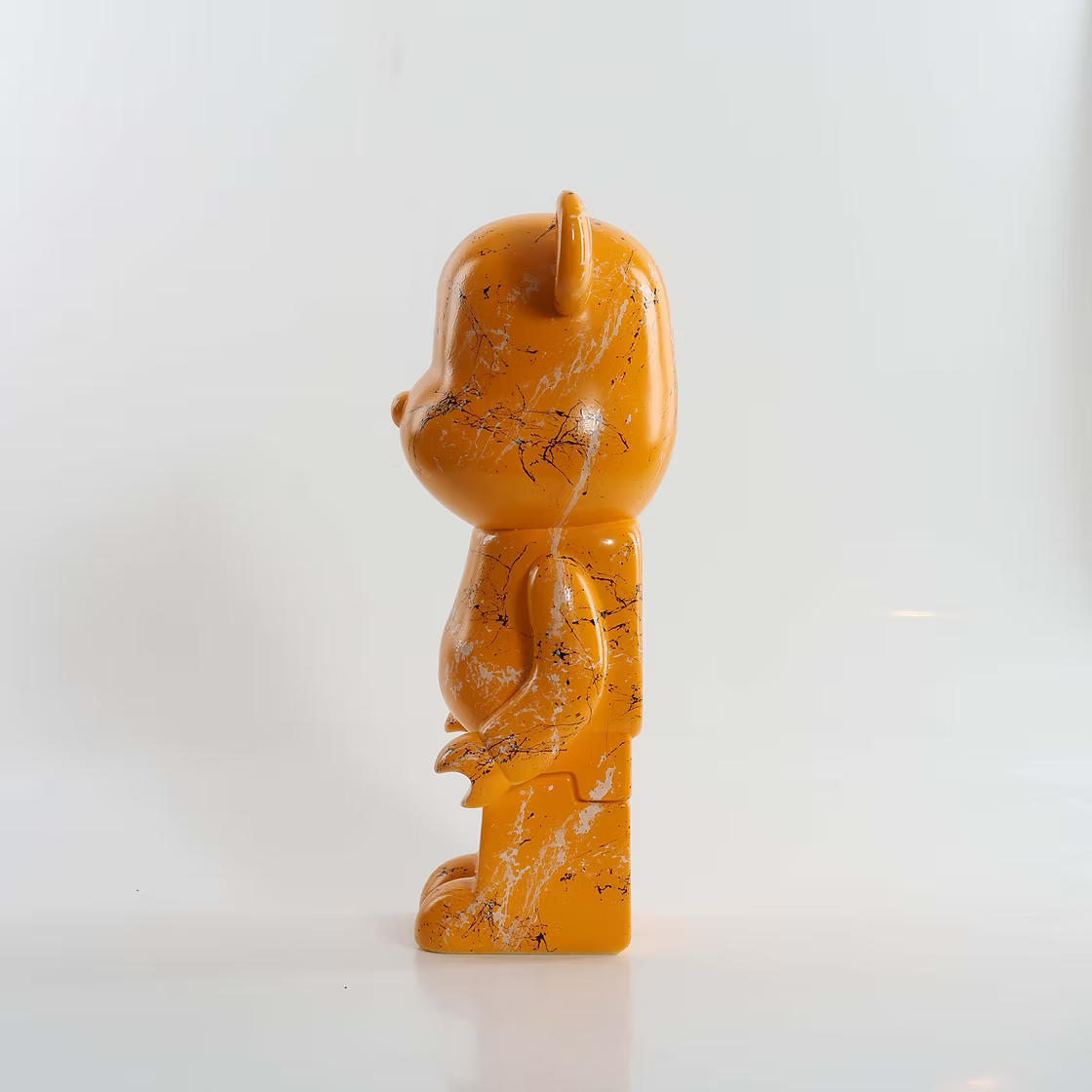 Yellow White & Black Marble Bear 28cm