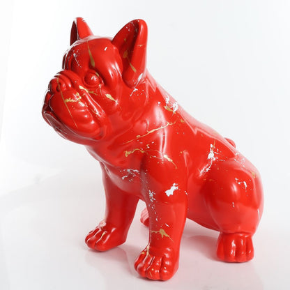 Red Marble Splash Bulldog