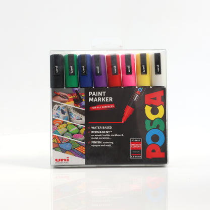 Uni-ball Posca PC-5M Marker Pens Standard Set 8 Pack