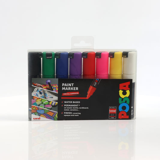 Uni-ball Posca PC-7M Marker Pens Starter Set 8 Pack