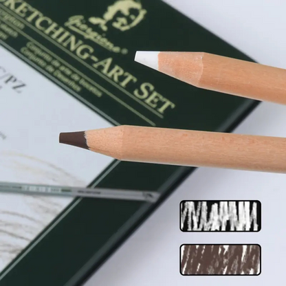 19 Piece Art Supplies Set | Including Pencils, Erasers, Pencil Sharpeners, Craft Knives, and Other Drawing Tools