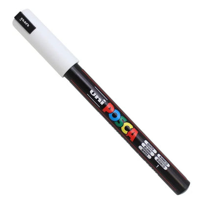 White Uni Posca Marker Fine Bullet Tip PC-3M