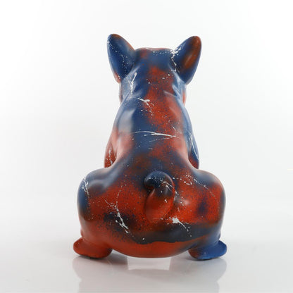 Orange Blue Splash Bulldog