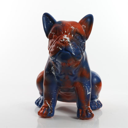 Orange Blue Splash Bulldog
