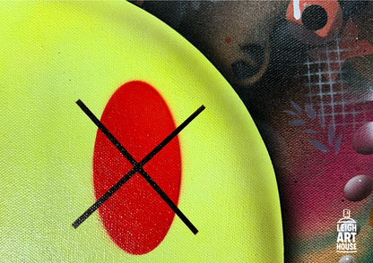 Acid Smiley (Framed) 73cm x 58cm - Luke Byrant