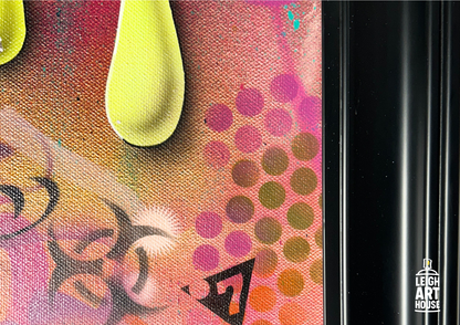 Acid Smiley (Framed) 73cm x 58cm - Luke Byrant