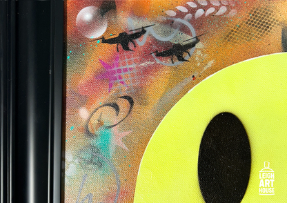 Acid Smiley (Framed) 73cm x 58cm - Luke Byrant