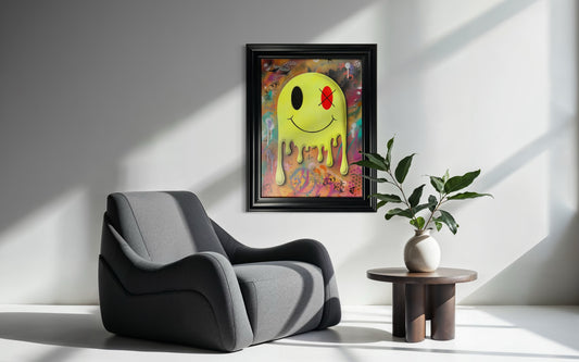 Acid Smiley (Framed) 73cm x 58cm