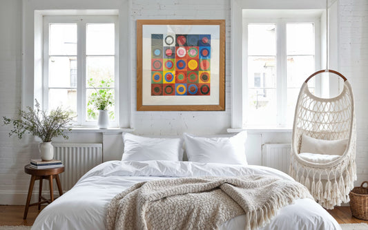 Colorful Geometric Circles Art Print (Framed)