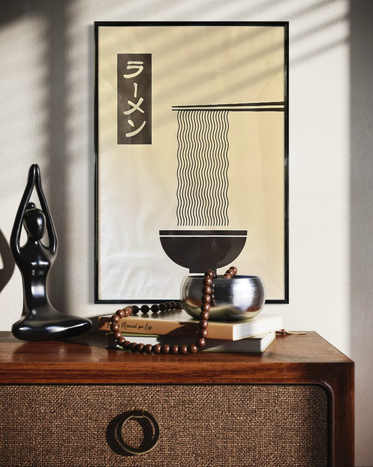 Japanese Ramen Minimalist Print (Framed) 72 x 52cm