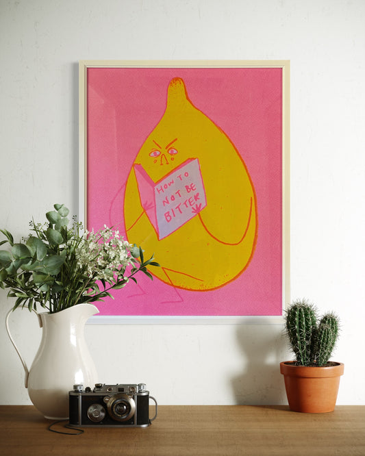 How to Not Be Bitter Lemon Print (Framed) 53cm x 43cm