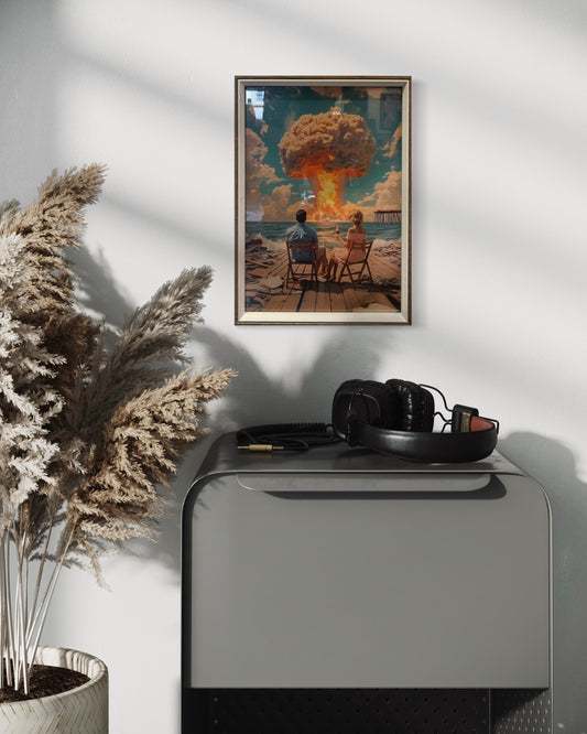 Apocalyptic Beach Scene Print (Framed)