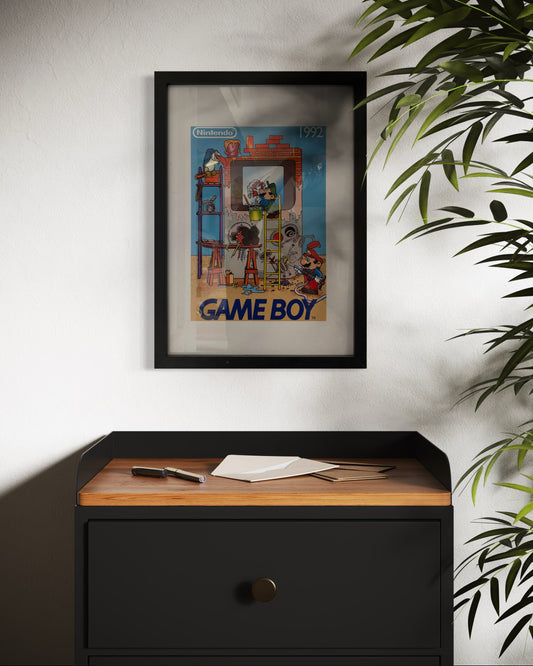 Retro Game Boy Poster Art (Framed)