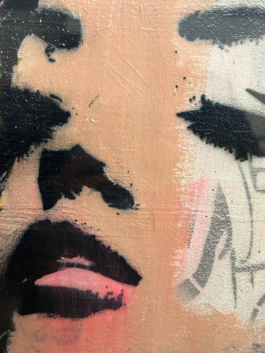 Pop Art Marilyn Portrait (Framed)