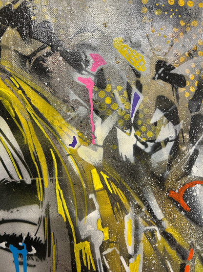 Kurt Cobain Framed Canvas - S.Brown