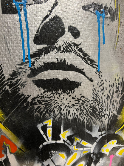 Kurt Cobain Framed Canvas - S.Brown