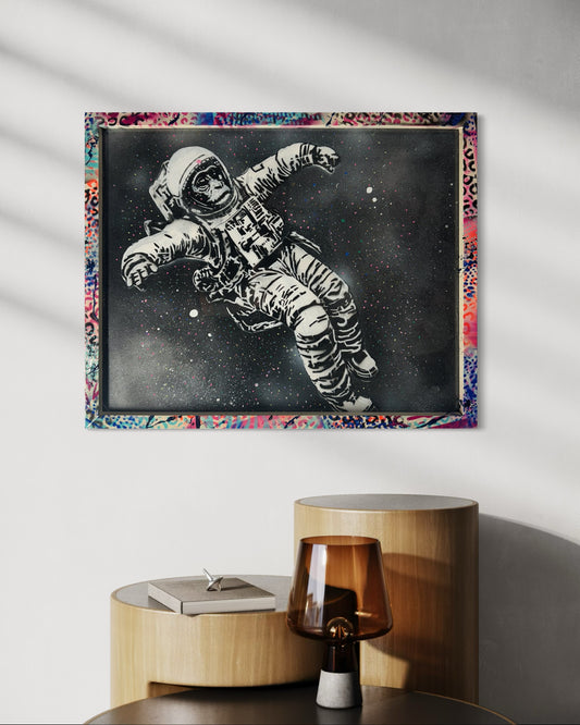 Space Monkey (Framed) 44cm x 54cm