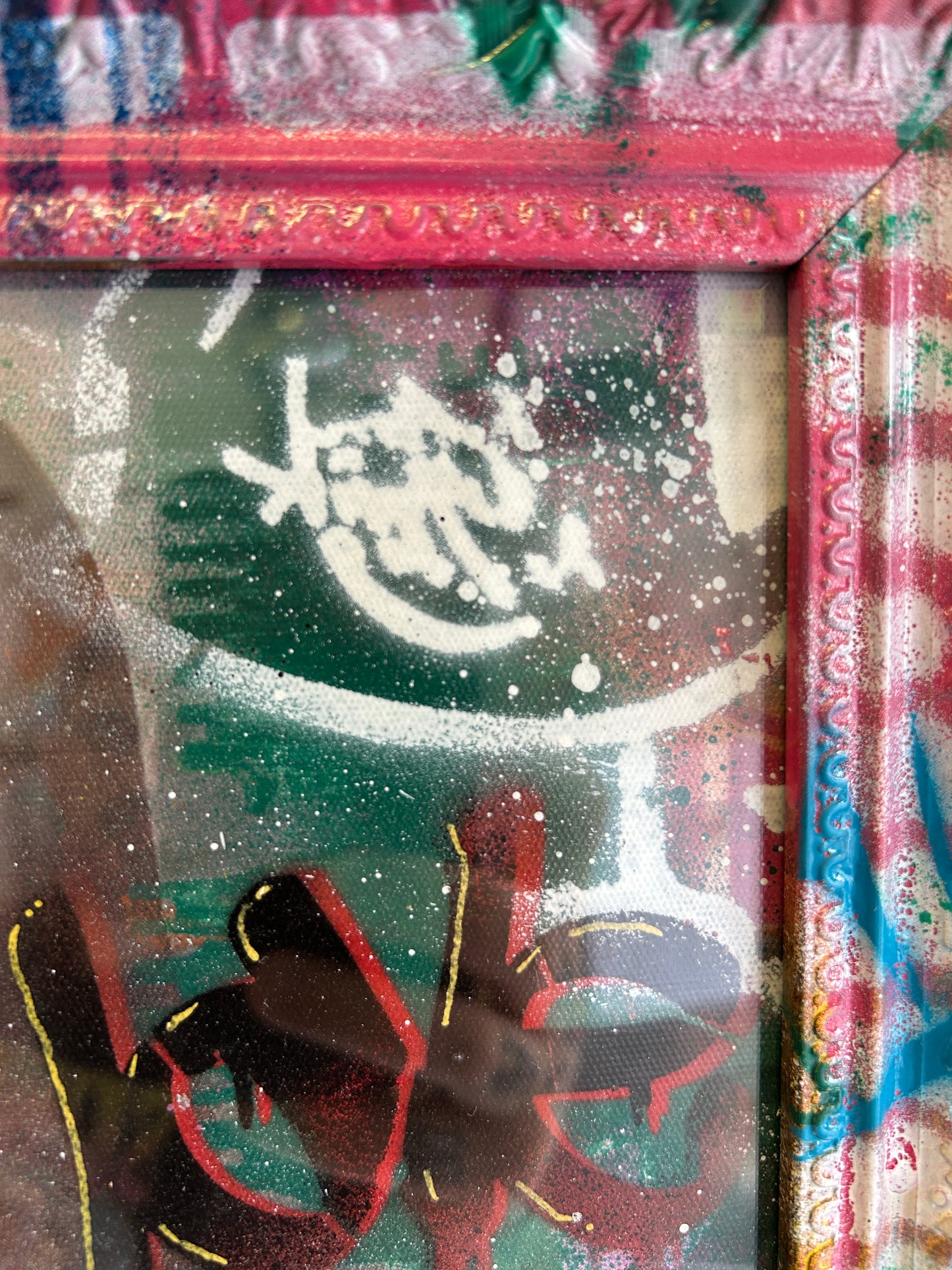 Urban Mona Graffiti Portrait (Framed) 40cm x 30cm