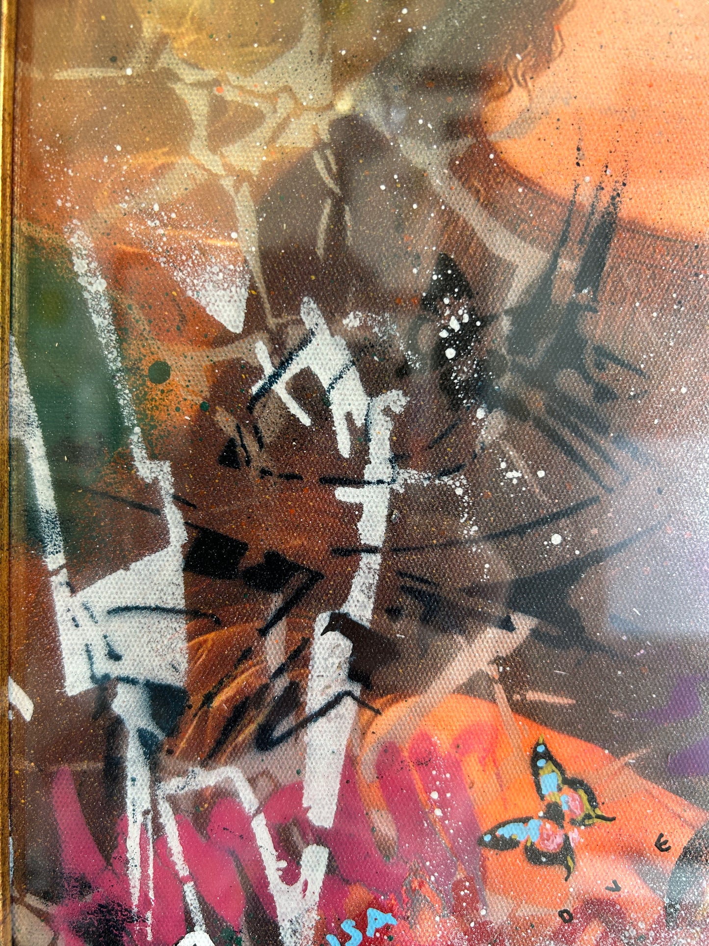 Urban Mona Graffiti Portrait (Framed) 40cm x 30cm