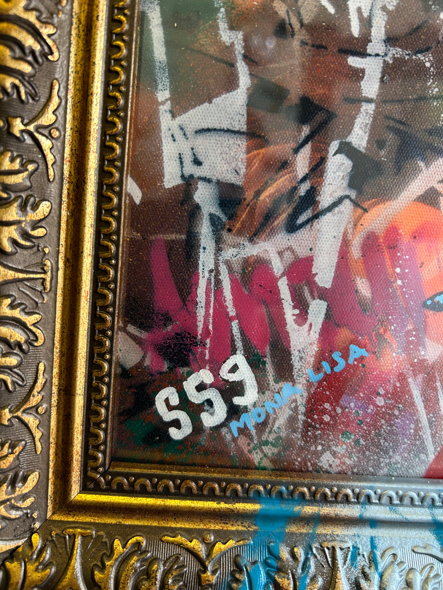 Urban Mona Graffiti Portrait (Framed) 40cm x 30cm