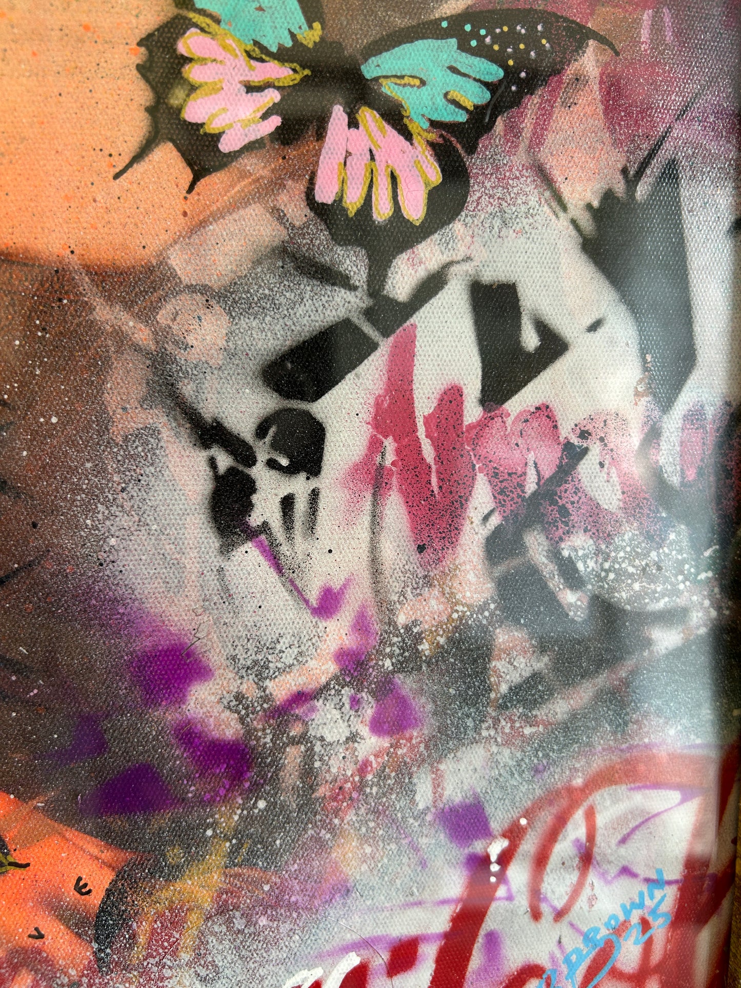 Urban Mona Graffiti Portrait (Framed) 40cm x 30cm