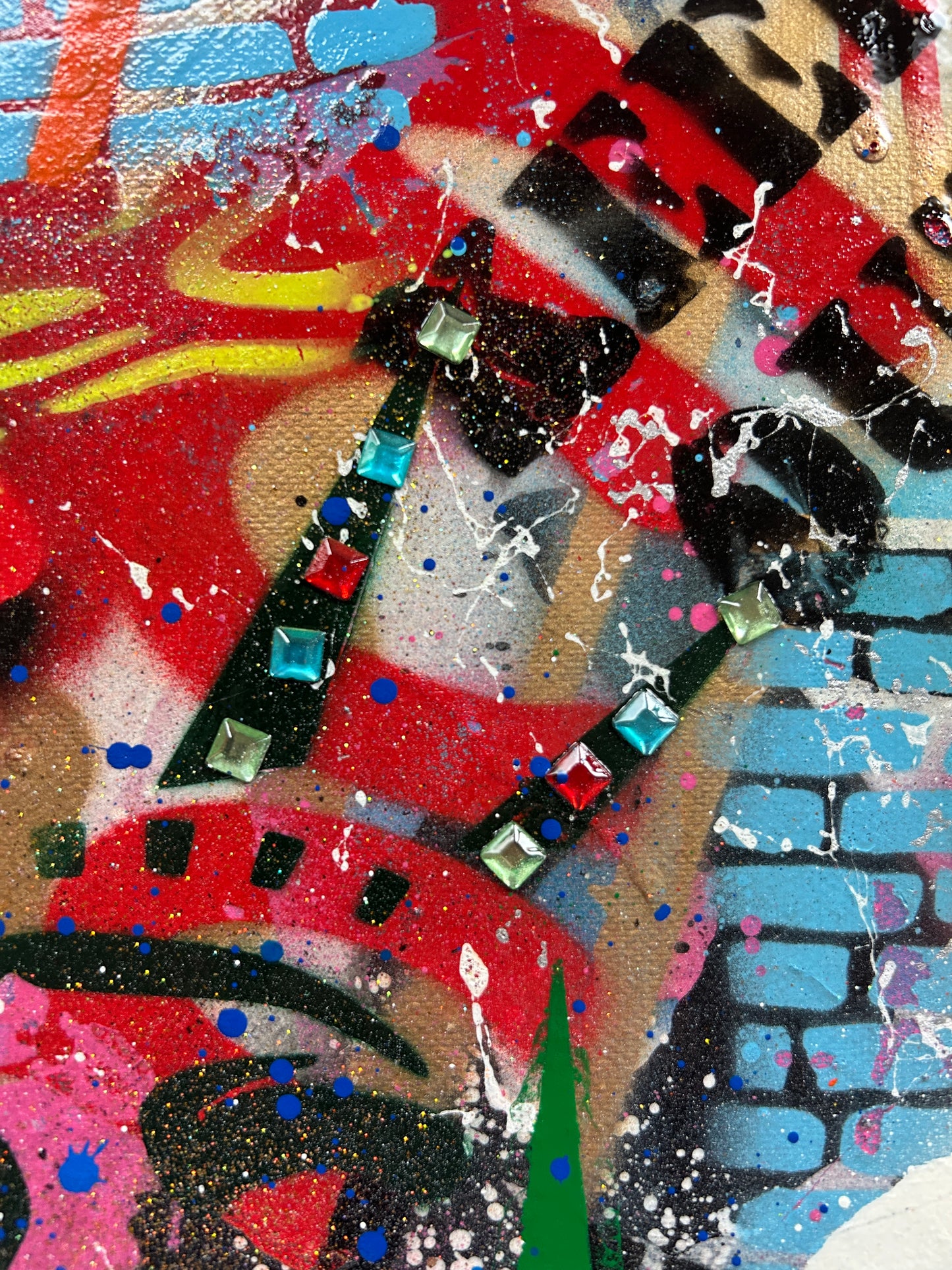 Graffiti Liberty Street Art Canvas