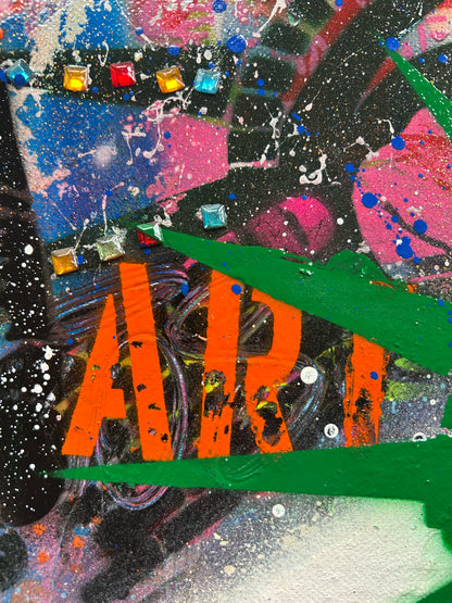 Graffiti Liberty Street Art Canvas