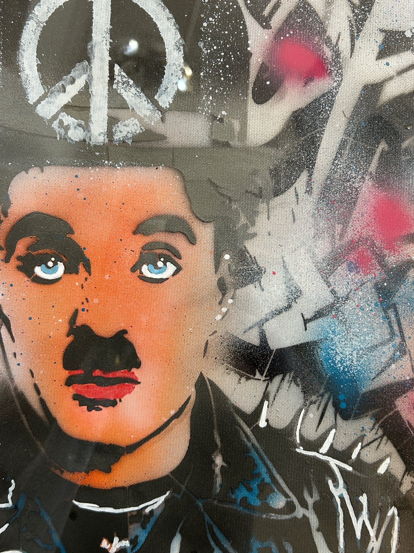 Punk Charlie Street Art Portrait (Framed) 47cm x 57cm