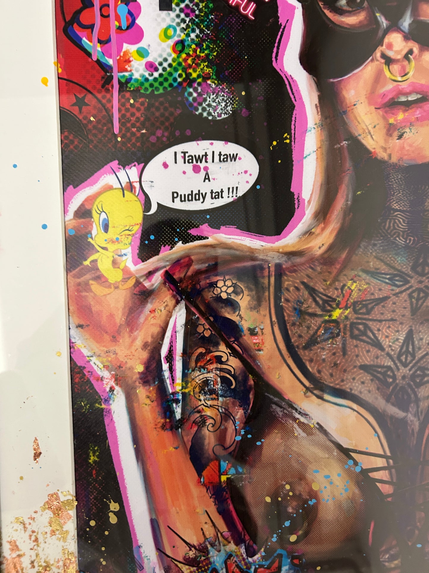 Mrs Flange Puddy Tatts (Framed) 61cm x 100cm