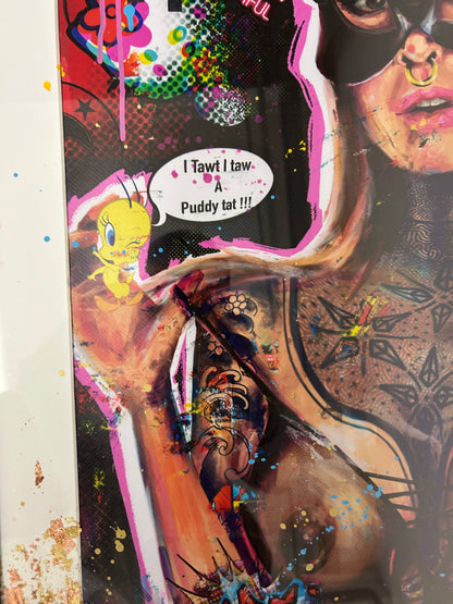 Mrs Flange Puddy Tatts (Framed) 61cm x 100cm