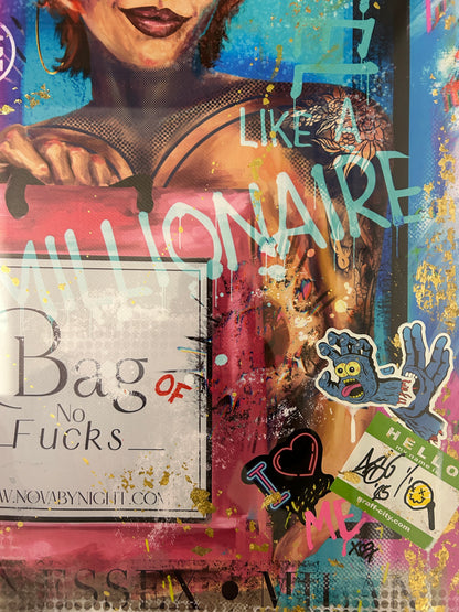 No (Va) Phucks Given (Framed) 61cm x 100cm