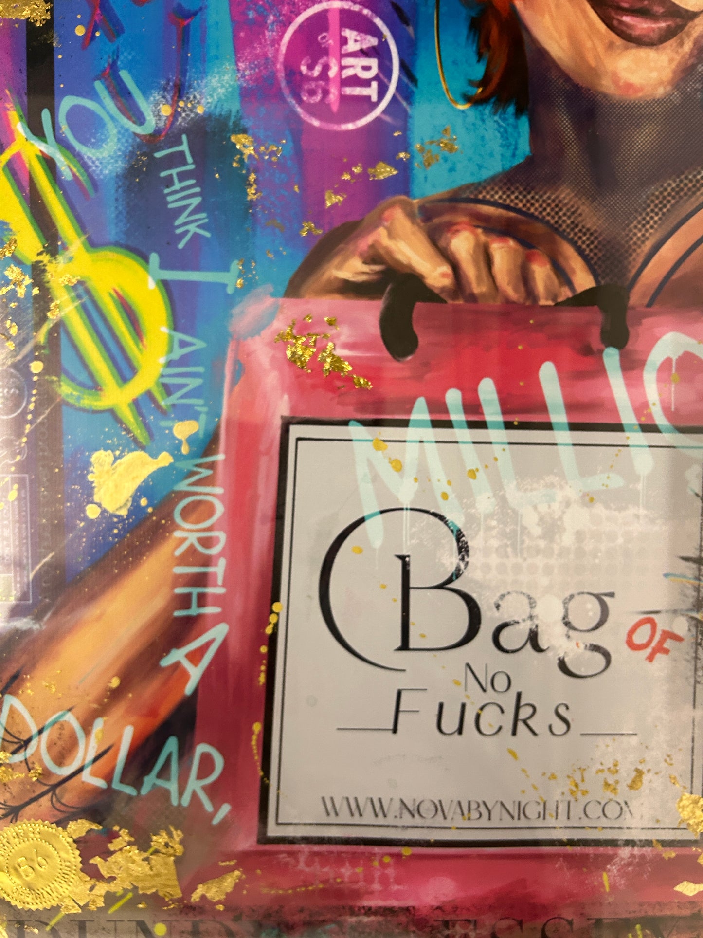 No (Va) Phucks Given (Framed) 61cm x 100cm